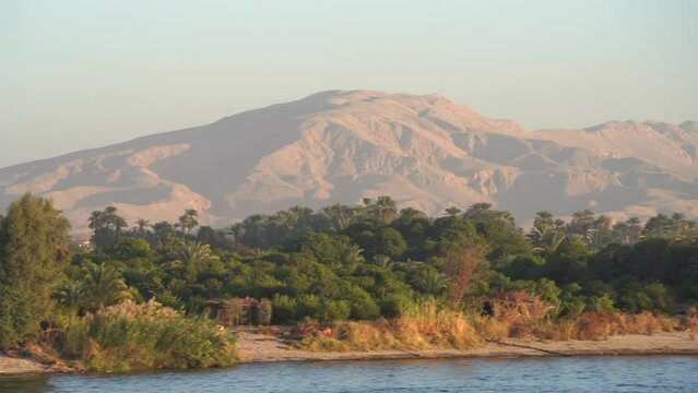 Valley of the Kings and Farms along the Nile River in Luxor