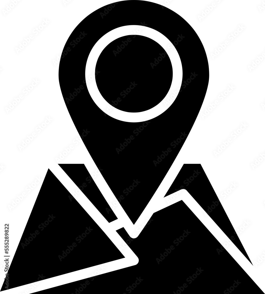 Poster map icon line symbol. premium quality isolated route element on white background