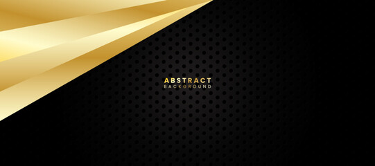 abstract black and gold background vector illustration template