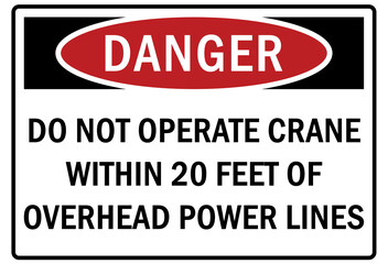 Electrical sign overhead power lines 