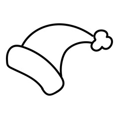 Obraz premium Isolated santa hat icon Christmas flat design Vector illustration