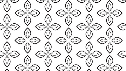 Fototapeta premium The vectors illustration seamless pattern of black line abstract design background