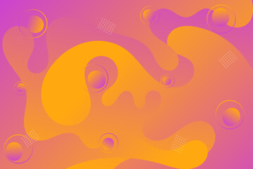 Fototapeta na wymiar Dynamic abstract background with yellow to purple gradient fluid shapes modern concept. minimal poster. ideal for banner, web, header, cover, billboard, brochure, social media, landing page