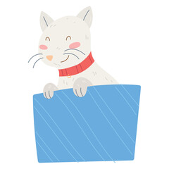 Isolated cute cat sketch doodle Vector illustration