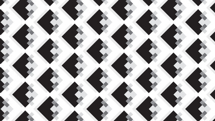 The vectors illustration seamless pattern of abstract square in black gray colored tone background