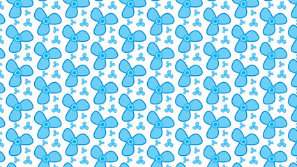 The vectors illustration seamless pattern of blue flower petals background