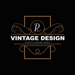 Retro Vintage Design, Luxurious Minimalist Vector Ornament Logo, With Mandala And Batik Style, Product Brand Illustration, Invitation, Banner, Fashion