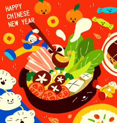 Reunion hotpot for Chinese new year