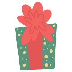 Isolated colored gift box with a ribbon Vector illustration