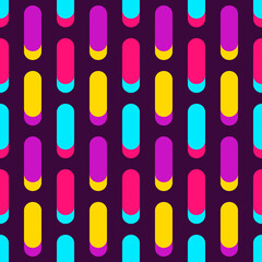 Seamless pattern with colorful geometric ornament.