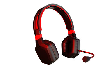 Headphones 3d rendering design for product mockup purposes