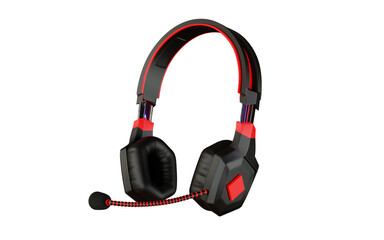 Headphones 3d rendering design for product mockup purposes