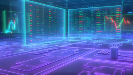 Investment futuristic technology background