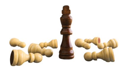 Wooden chess figures for play game