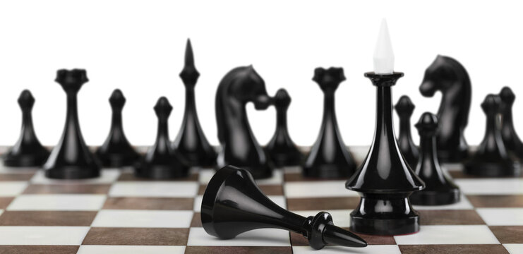 Chess figure on a chess board