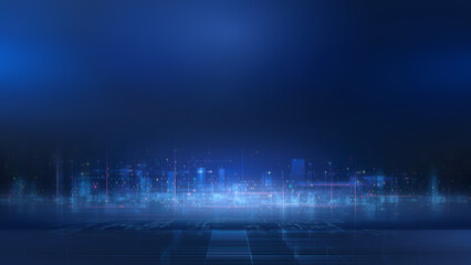 technology blue background