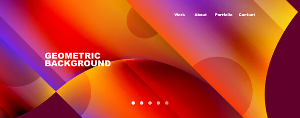 Circle, round elements and lines geometric abstract background. Vector Illustration For Wallpaper, Banner, Background, Card, Book Illustration, landing page