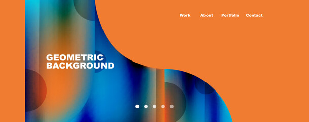 Metallic shiny fluid colors with geometric elements. Geometric abstract background for Wallpaper, Banner, Background, Card, Book Illustration, landing page