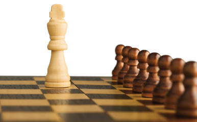 Chess figure on a chess board