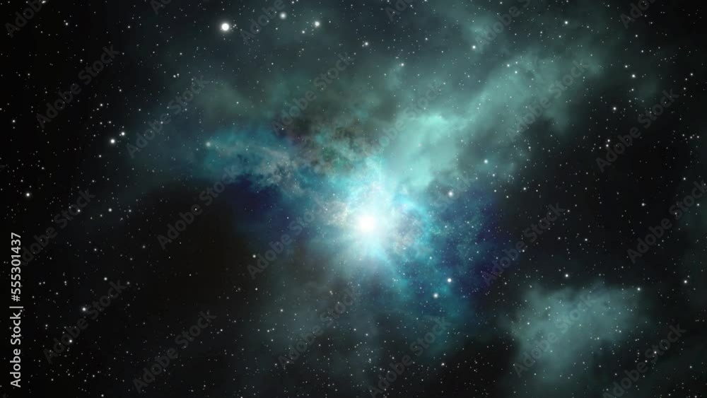 Canvas Prints exploration towards a nebula in space.