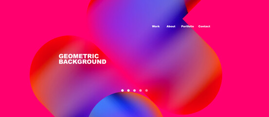 Abstract circles and round shapes landing page background. Vector Illustration For Wallpaper, Banner, Background, Card, Book Illustration, landing page. Pattern design concept