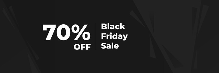 Black Friday Super Sale. Dark background golden text lettering. Horizontal banner, poster, header website. vector illustration