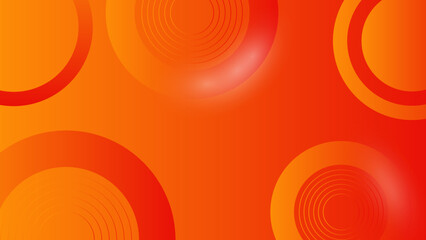 Abstract vibrant background. Geometric shapes, Orange minimal design. Digital modern tech, futuristic geometrical abstract backdrop or wallpaper vector illustration