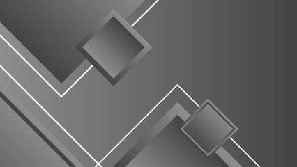 Fototapeta premium Abstract polygonal digital gray geometric shape subtle vector technology background.