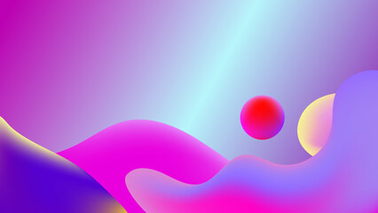 Liquid shapes background. Colorful gradients rounded shape abstract backdrop and organic fluid geometric vector illustration