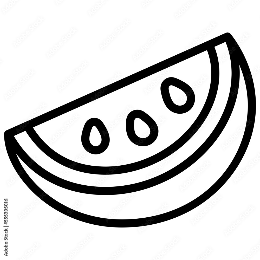 Poster watermelon outline icon