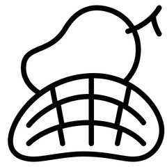 ripe mango outline icon