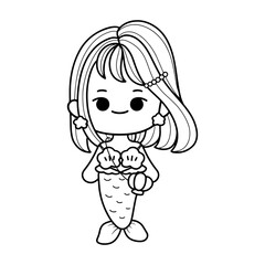 cute litter mermaid