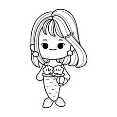 cute litter mermaid