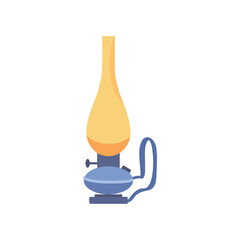 Oil lamp vector. Flat illustration of oil lamp icon. Illustration in flat style