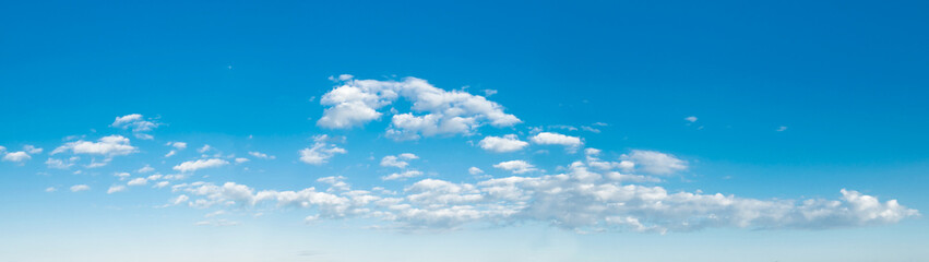 Plakat blue sky with white cloud background