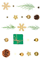 Frame made of christmas decoration
