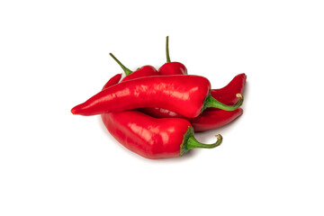 Red hot chili pepper isolated on a white background.