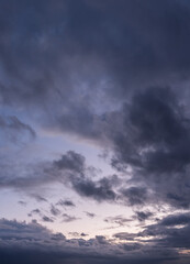 Moody wild sky cloudscape background during sunset