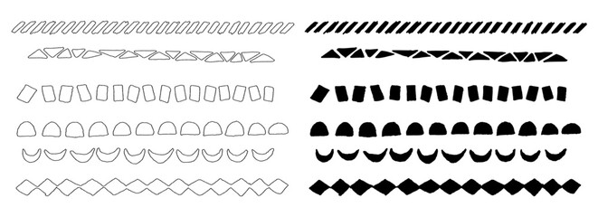 Handwritten decorative black and white lines