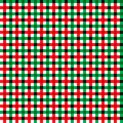 Simple retro geometric Christmas pattern. Traditional colors. New Year theme. Winter endless texture can be used for printing onto fabric and paper or scrap booking.