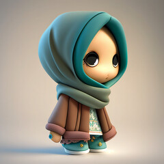 3D doll Wearing Hijab
