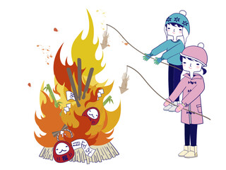 新潟のするめを焼く祭の神