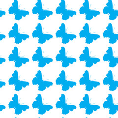 seamless pattern with birds and clouds