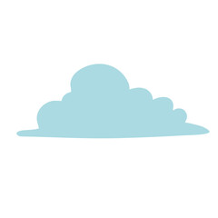 Cloud vector illustration in flat color design
