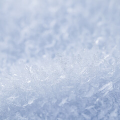 Obraz premium Fresh snow background. Natural winter backdrop. Texture in blue tones
