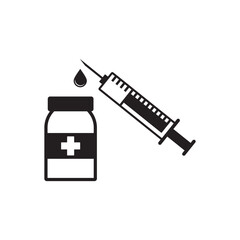 injection icon , medical icon vector