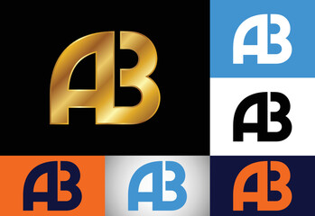 Initial Monogram Letter A B Logo Design Vector Template. Graphic Alphabet Symbol For Corporate Business Identity