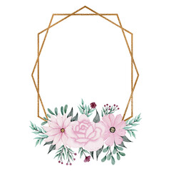 watercolor flower frame