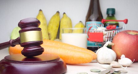 Disputes or lawsuits in the food industry or laws concerning food concept.
