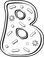 Cute Cookie Alphabet B